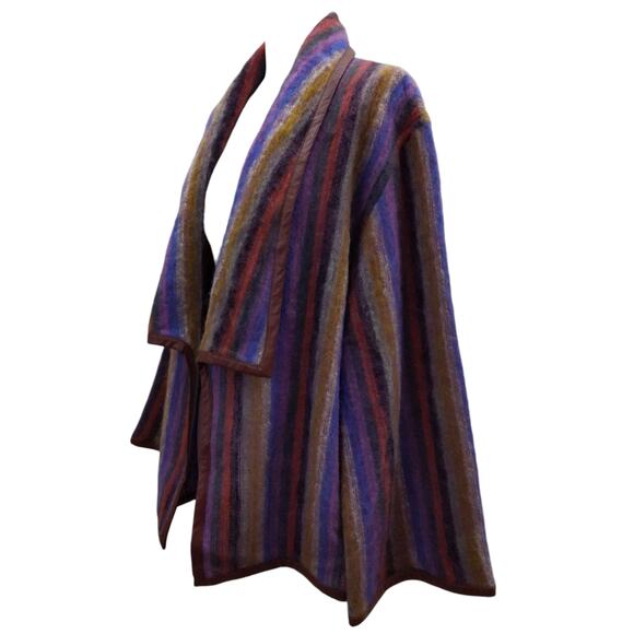 Vintage Mohair Jacket with Leather Trim - Picture 3 of 14